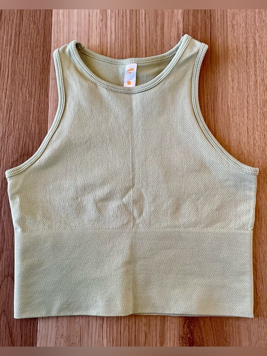 Fornia Other - Fornia Junior Girls L/XL or Women’s XS Green Crop Racerback Tank Sporty Ribbed
